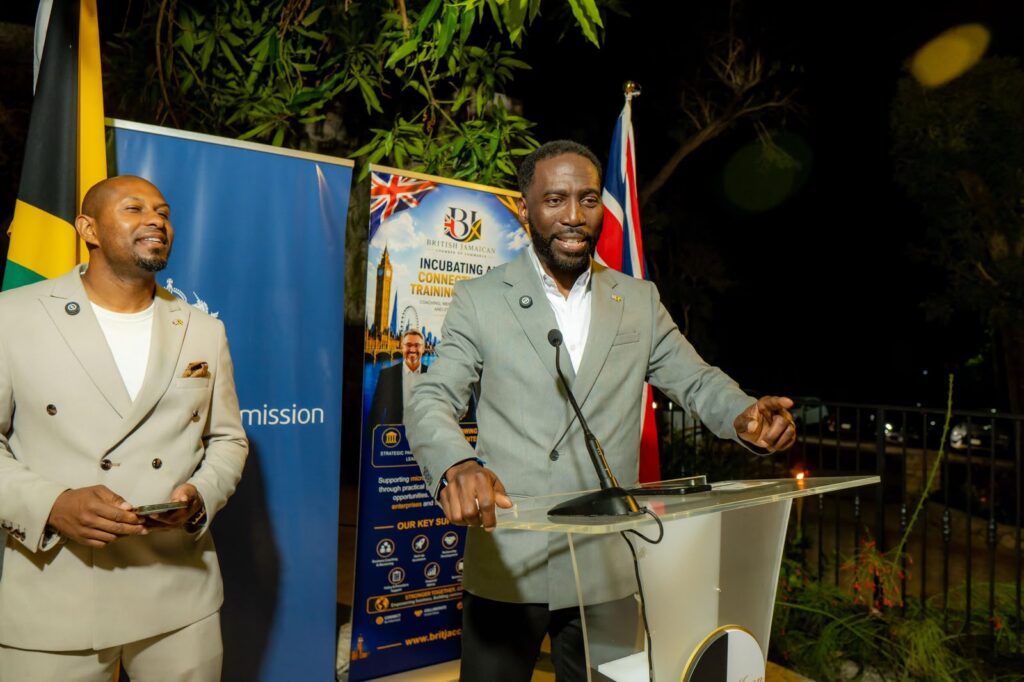 Co-founders Nathaniel Peat and Khori Hyde address guests at the launch