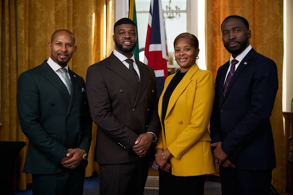Dr Nathaniel Peat (DHumLitt.), Mahari Hay, Claudine Reid MBE and Khori Hyde